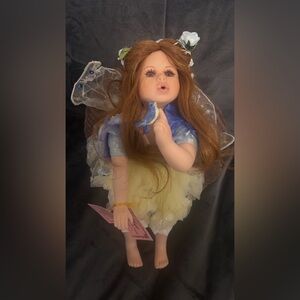 Maranuk Skye Fairy Doll with Blue Dress and Brown Hair - Blue Bird